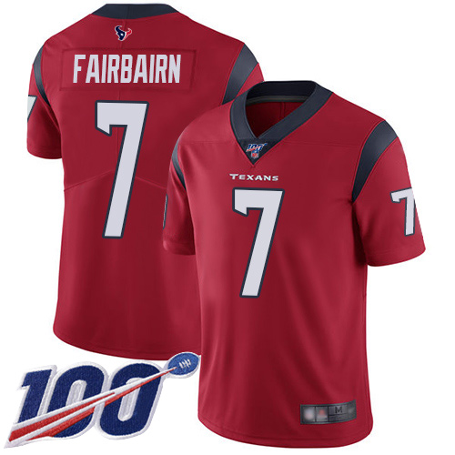 Houston Texans Limited Red Men Ka imi Fairbairn Alternate Jersey NFL Football 7 100th Season Vapor Untouchable